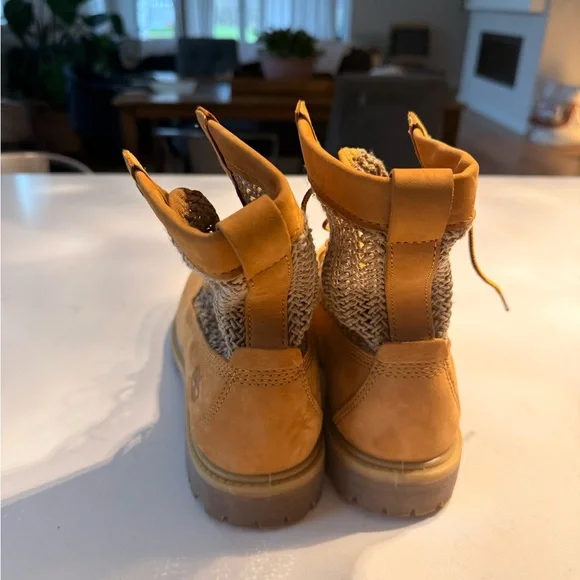 Timberland Women’s Open Weave Boot Wheat - Picture 4 of 6
